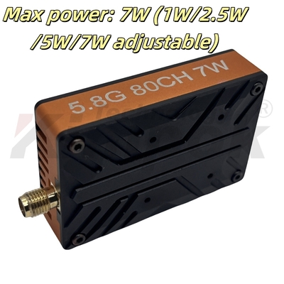 7 Вт 5.8G VTX 80CH FPV видеопередатчик FPV передачи 5.8 ГГц VTX для FPV гонок Вес 56 г Высокая мощность Дальняя передача