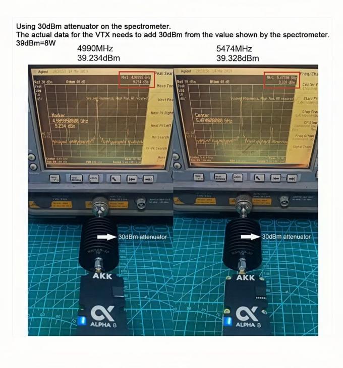AKK Alpha 8 8W Дрон VTX 5.8G 8W 5W 3W 1W 80CH Потужність перемикається FPV відеопередавач передача зображень 2